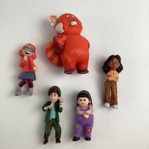 Disney Pixar Other - Disney Pixar Turning Red BFF PVC Figure Topper Lot Abby Miriam Meilin Red Panda
